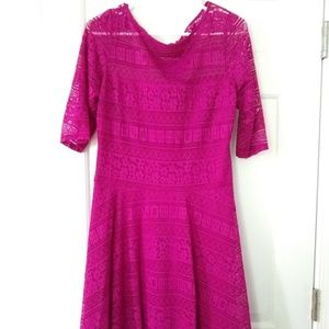 Beauport Large Pink / Magenta Lace Dress